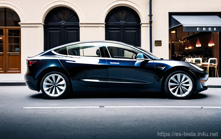 테슬라 모델 3와 현대 아이오닉 6 비교 - **Prompt: Tesla Model 3 - Urban Elegance and Seamless Connectivity**
    "A sleek, minimalist Tesla ...